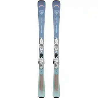 Decathlon Set rossignol ski's Arcade w 78 + bindingen xpress w 10 gw Blauwe vrouw aanbieding
