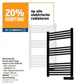 GAMMA Eurom Sani-Towel zwart of wit (500 W) aanbieding