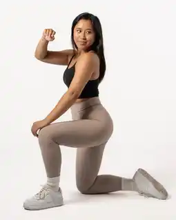 Decathlon Dames legging 7/8 voor yoga & pilates lichtroze aanbieding