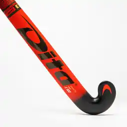 Decathlon Hockeystick voor expert volwassenen low bow 100% carbon CarboTec C100 rood aanbieding