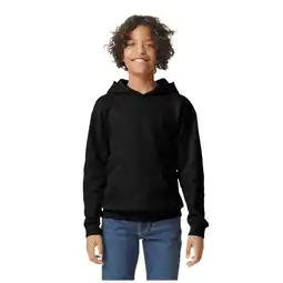 Decathlon Kinder/Kids Softstyle Plain Fleece Midweight Hoodie (Zwart) aanbieding
