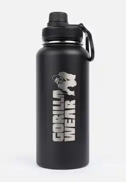 Decathlon Insulated Stainless Steel Water Bottle 1000ML - Zwart aanbieding