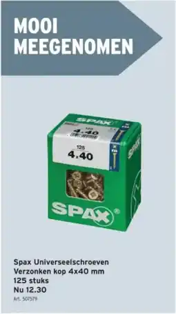 GAMMA Spax Universeelschroeven Verzonken kop 4x40 mm aanbieding