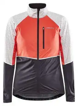 Decathlon Craft ADV Bike Hydro Lumen Waterproof Jacket Coral Black Women's aanbieding