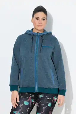 Decathlon Dames Gebreide fleece jas grafisch patroon capuchon aanbieding