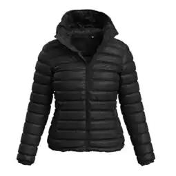 Decathlon Dames Lux gewatteerde jas (Zwart Opaal) aanbieding