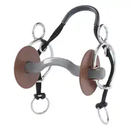 Decathlon Combiné bit voor paard met tongdoorvoer, zacht Beris Konnex aanbieding