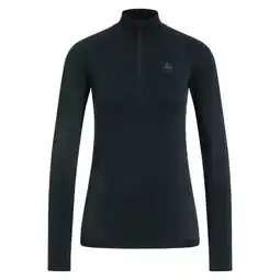 Decathlon ODLO Shirt Lange Mouwen Halve Rits Performance Warm ECO Thermoshirt ZWART M aanbieding