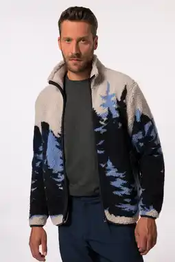 Decathlon Heren teddy jas Skiwear jacquard opstaande kraag tot 7XL aanbieding