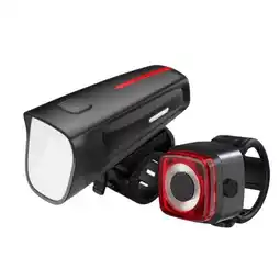 Decathlon Fietsverlichtingsset 100 Lux Koplamp en Achterlicht LED USB Oplaadbaar aanbieding