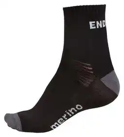 Decathlon ENDURA 2-Pack Sokken Zwart MERINO aanbieding