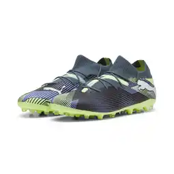 Decathlon FUTURE 7 Match MG voetbalschoenen PUMA Gray Skies White Fizzy Apple Yellow aanbieding