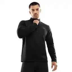 Decathlon Heren Fitness training sweatshirt met halve rits Inter Zwart aanbieding