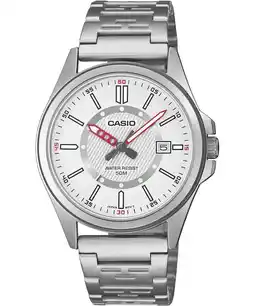 Decathlon Casio Analoog Horloge Zilverkleurig/Wit MTP-E700D-7EVEF aanbieding