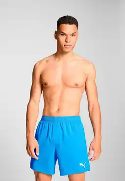Decathlon Zwembroek Heren Mid Shorts Vivid Blue aanbieding
