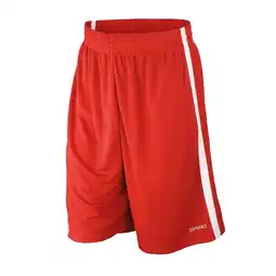 Decathlon Heren Quick Dry Basketbal Shorts (Rood/Wit) aanbieding
