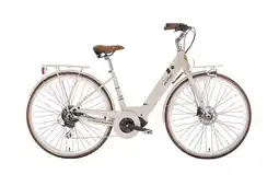 Decathlon Elektrische stadsfiets E-LITE LADY 28 inch, crème aanbieding