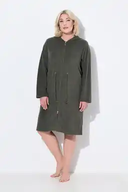 Decathlon Dames Badjas capuchon trekkoord 2-wegrits lange mouwen aanbieding