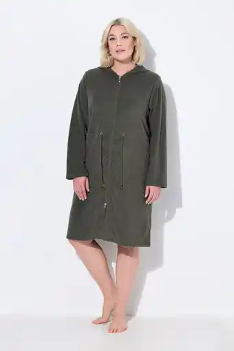 Decathlon Dames Badjas capuchon trekkoord 2-wegrits lange mouwen aanbieding