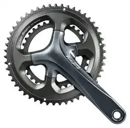 Decathlon SHIMANO 2015 Crankset Tiagra 4700 2x10 Speed Compact 50-34 Tanden Zilver aanbieding
