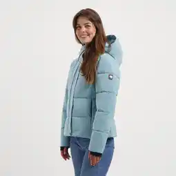 Decathlon Norra Dames - Puffer winterjas - Waterbestendig - Lichtblauw aanbieding