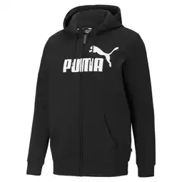 Decathlon Essentials hoodie met rits en groot logo heren PUMA Black aanbieding