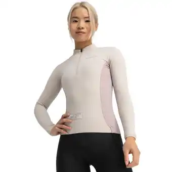 Decathlon Dames Fietsen gravel wielershirt lange mouwen GM3 Camino Beige aanbieding
