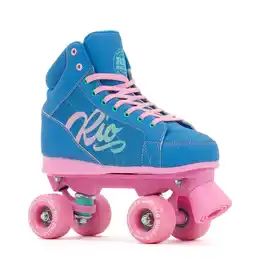 Decathlon Rolschaatsen Quad Lumina Blauw / Roze aanbieding