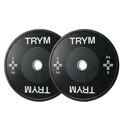 Decathlon TRYM Bumperplate set - Bundel - 10 kg - 2 x 5 kg - Halterschijven - 50 mm aanbieding