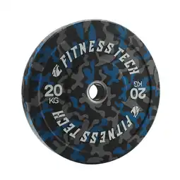 Decathlon Bumperplaat 20 kg Camo Blauw Fitness Tech – Per Stuk aanbieding