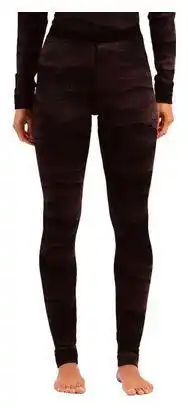 Decathlon Dames Odlo Merino Warm Heritage Long Tight Zwart/Paars aanbieding