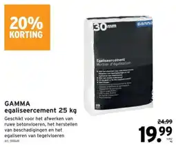 GAMMA Gamma egaliseercement aanbieding