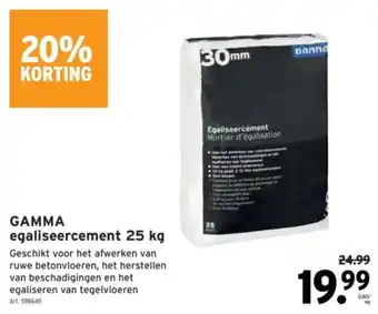 GAMMA Gamma egaliseercement aanbieding