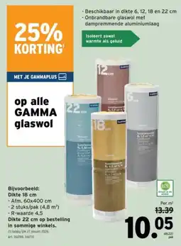 GAMMA Gamma glaswol aanbieding