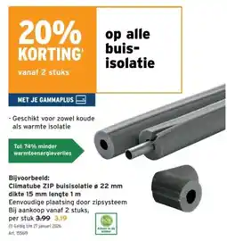 GAMMA Climatube ZIP buisisolatie aanbieding