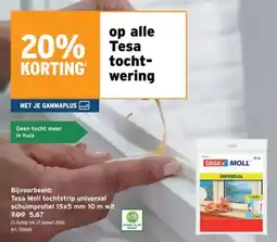 GAMMA Tesa Moll tochtstrip universal schuimprofiel aanbieding