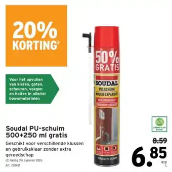 GAMMA Soudal PU-schuim aanbieding