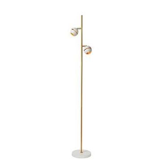 Leen Bakker Lucide vloerlamp Binari LED - wit - 20 cm - Leen Bakker aanbieding