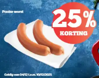 Spar Poolse worst aanbieding