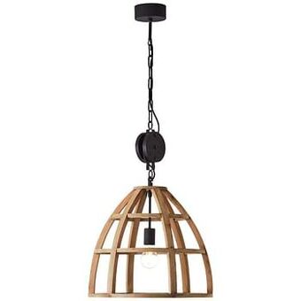 Leen Bakker Brilliant hanglamp Matrix - hout - 47 cm - Leen Bakker aanbieding