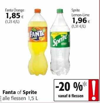 Colruyt Fanta of Sprite aanbieding