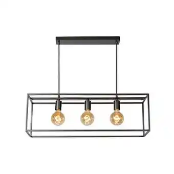 Leen Bakker Lucide hanglamp Arthur - grijs - 70x25 cm - Leen Bakker aanbieding