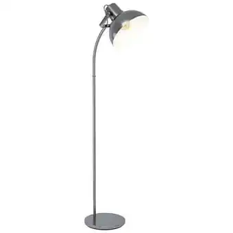 Leen Bakker EGLO vloerlamp Lubenham 1 - nikkelkleur/crème - Leen Bakker aanbieding