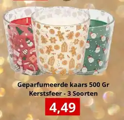 NH Market Geparfumeerde kaars 500 Gr Kerstsfeer - 3 Soorten aanbieding