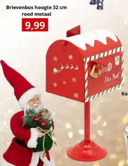 NH Market Brievenbus hoogte 32 cm rood metaal aanbieding