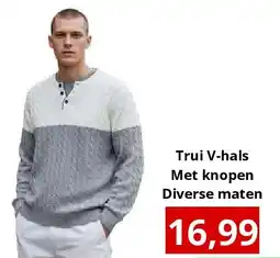 NH Market Trui V-hals Met knopen Diverse maten aanbieding