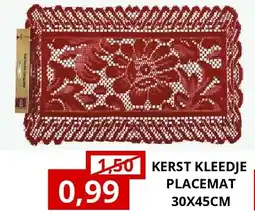 NH Market KERST KLEEDJE PLACEMAT 30X45CM aanbieding