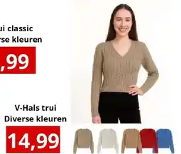 NH Market V-Hals trui Diverse kleuren aanbieding