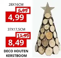 NH Market DECO HOUTEN KERSTBOOM 37X17,5CM aanbieding