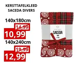 NH Market KERSTTAFELKLEED SACEDA DIVERS 140x180cm aanbieding